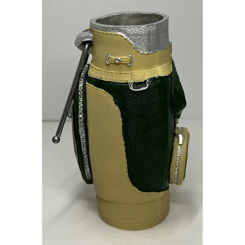 Mini Golf Bag Pen Pencil Holder Desktop Office Supplies Hard Plaster Mold Golfer